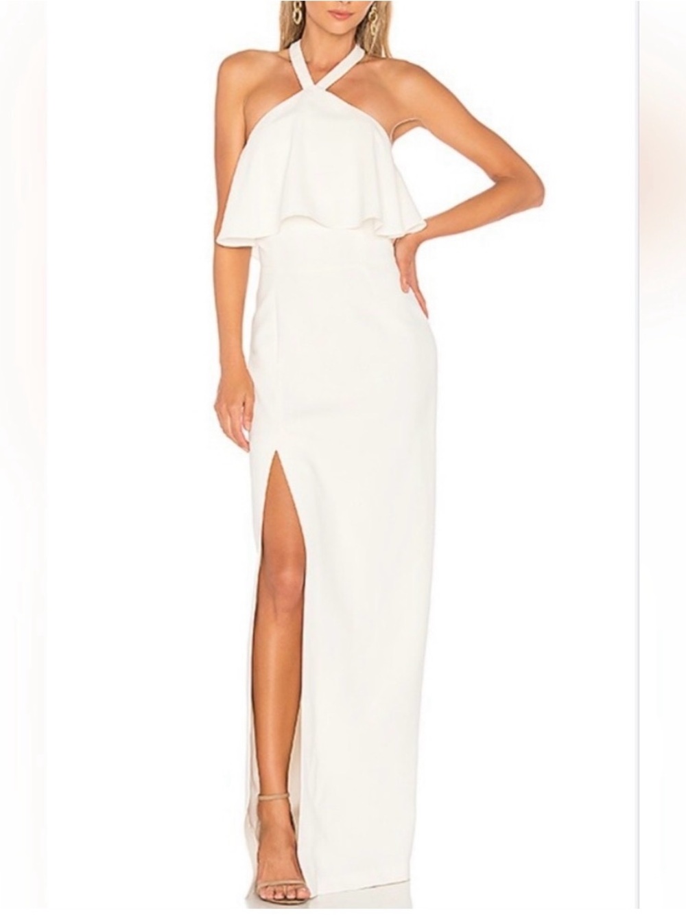 Amanda Uprichard Piazza Ivory maxi Dress Size small
